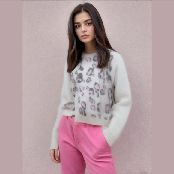 SO Other - Circle SO Girls XL Leopard Sweater & Jeggings